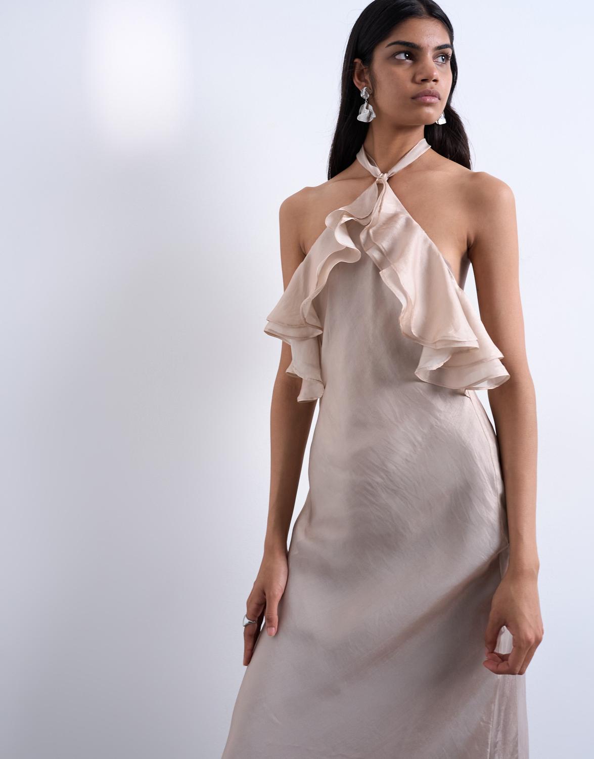 TSLIVA Long dress - Mink